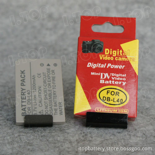 Power camcorder battery For Sanyo DB-L40, 3.7V 1200mAh, 18 months warranty